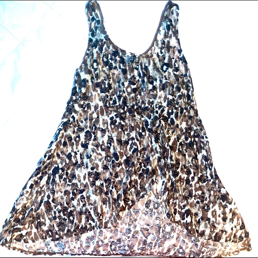 90s ANIMAL PRINT FLOWY TANK TOP